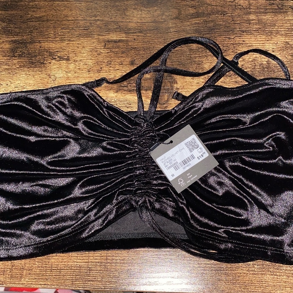 Velvet Garage Scrunch Tube Top